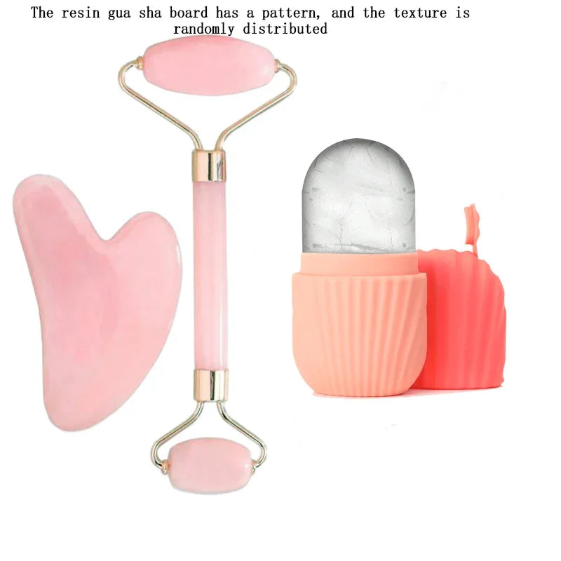 Ice Glow™ – Set 3-en-1 Anti-Rides (Roller + Gua Sha + Ice Therapy)