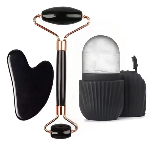 Ice Glow™ – Set 3-en-1 Anti-Rides (Roller + Gua Sha + Ice Therapy)